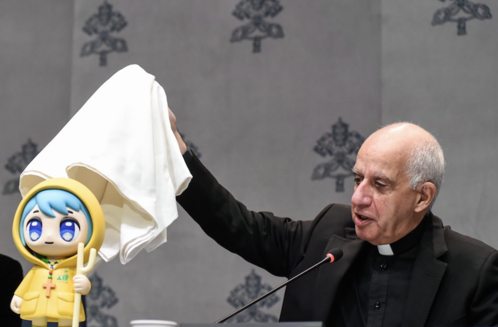 SALVATORE RINO FISICHELLA PRO-PREFETTO EVANGELIZZAZIONE NEL MONDO DICASTERO PER L'EVANGELIZZAZIONE MASCOTTE GIUBILEO 2025 LUCE-imagoeconomica